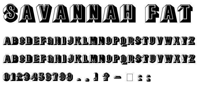 Savannah Fat font